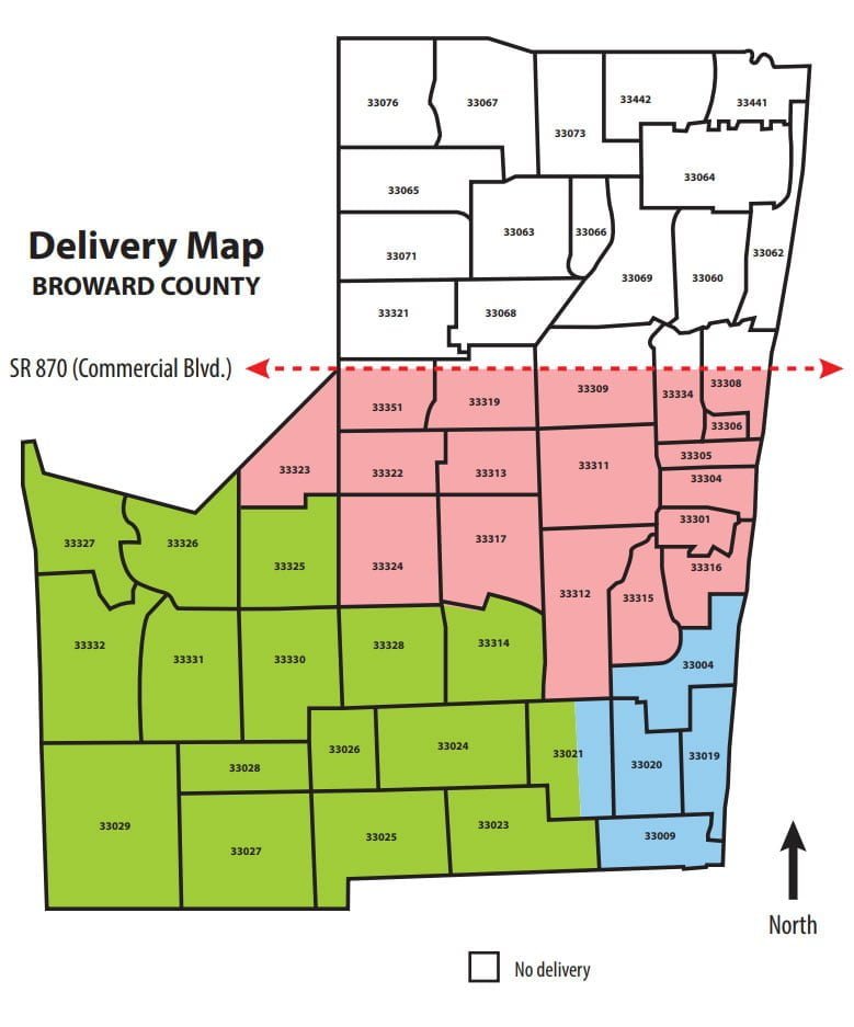 Zip Code Map Of Broward County Map